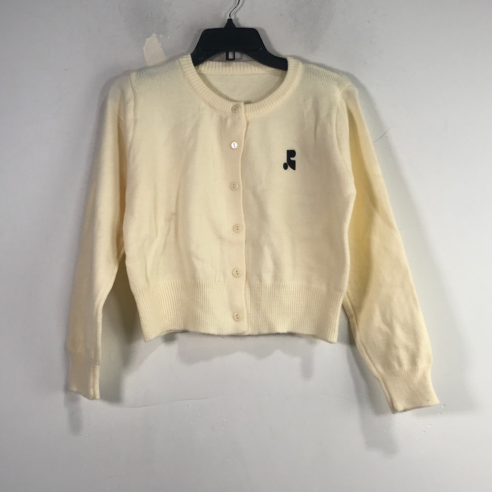 Musinsa Rest & Recreation Crop Knit Cardigan, Women's Size XS/S - Cream
